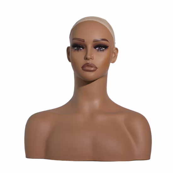 Tête de mannequin réaliste pour perruques féminines pour affichage de perruque/chapeau